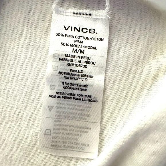 Vince Softest Featherweight Short Sleeve Tee in White - Picture 9 of 10